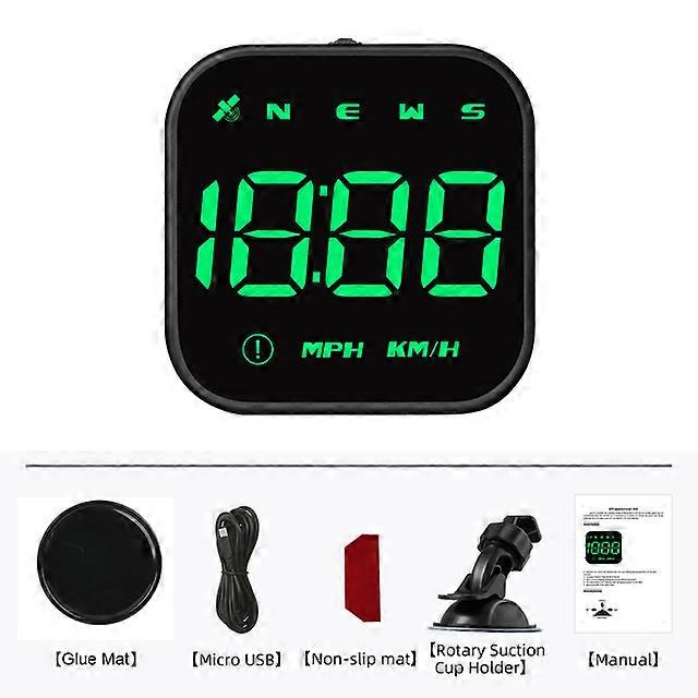 LED G4S GPS HUD Car Head Up Display 2.5 Inch Screen Digital Clock Compass Speedometer Alarm On Board Computer With Holder