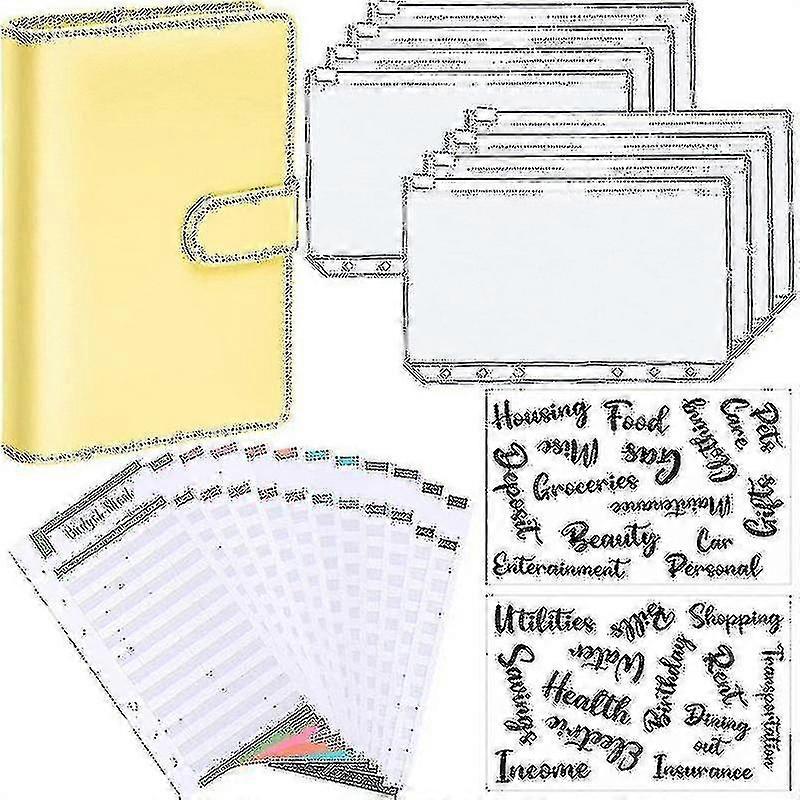 A6 Binder Budt Plr Covers F Size 6 Hole Pockets Zipper My Saving Envelope