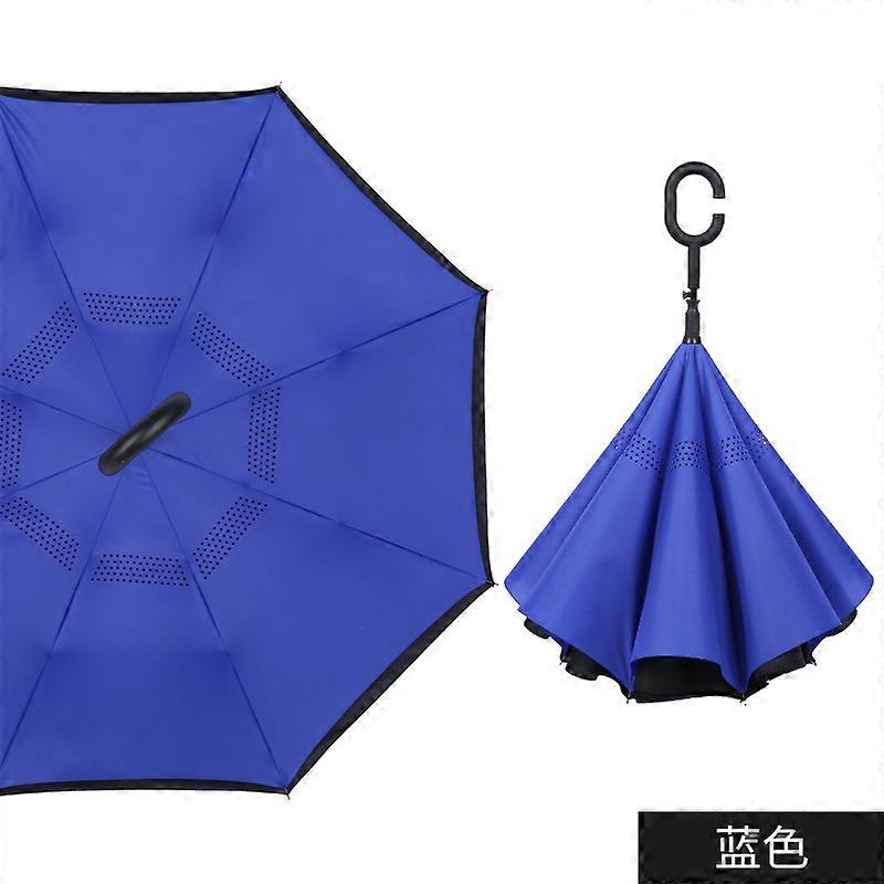 Colorful Automatic Reverse Folding Umbrella Man Women Sun Rain Car Inverted Umbrellas Double Layer Anti UV Self Stand Parapluie