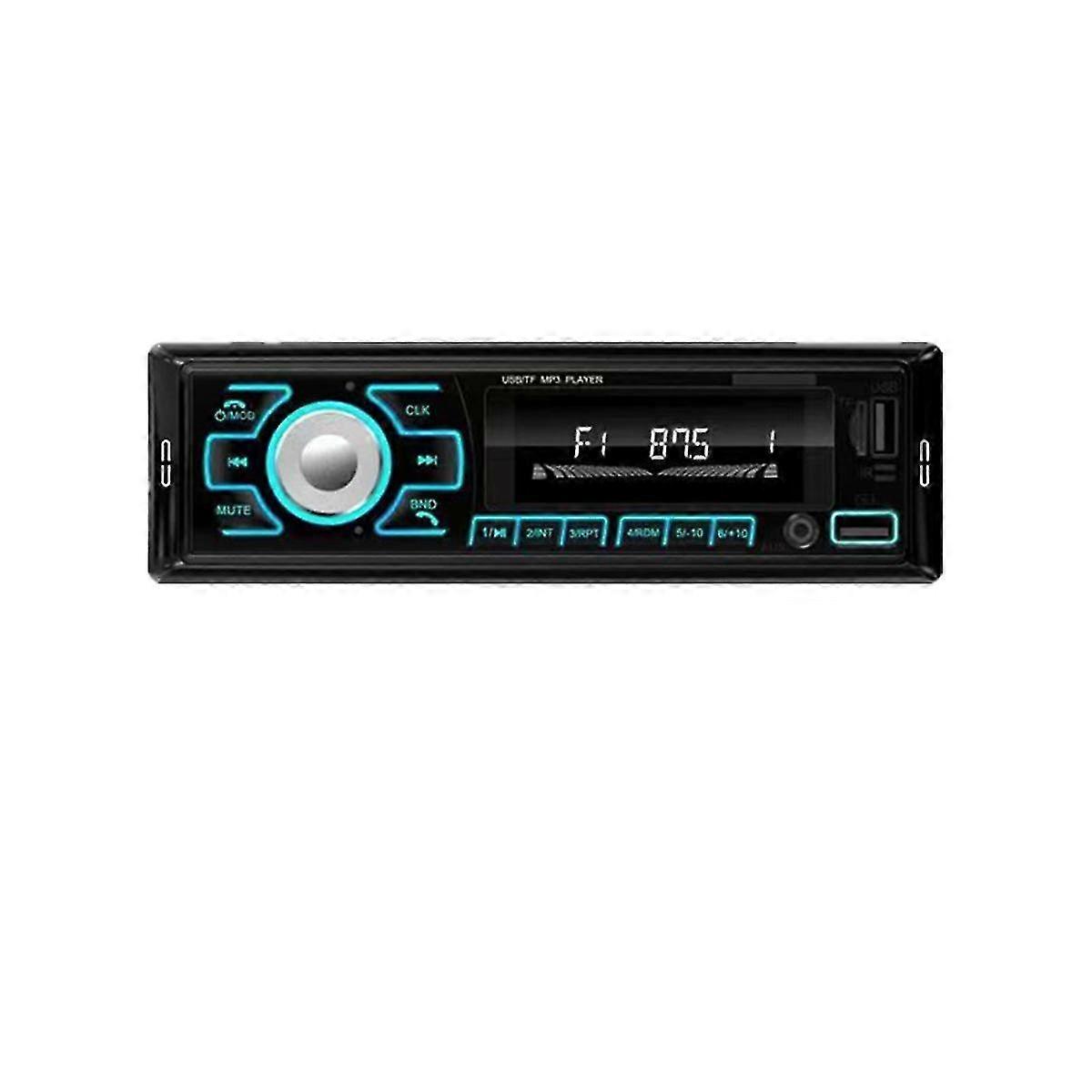 New 7 Colorful Light Fm Radio Car Bluetooth 12v Mp3 Player Card Slot U Disk Multimedia Radio