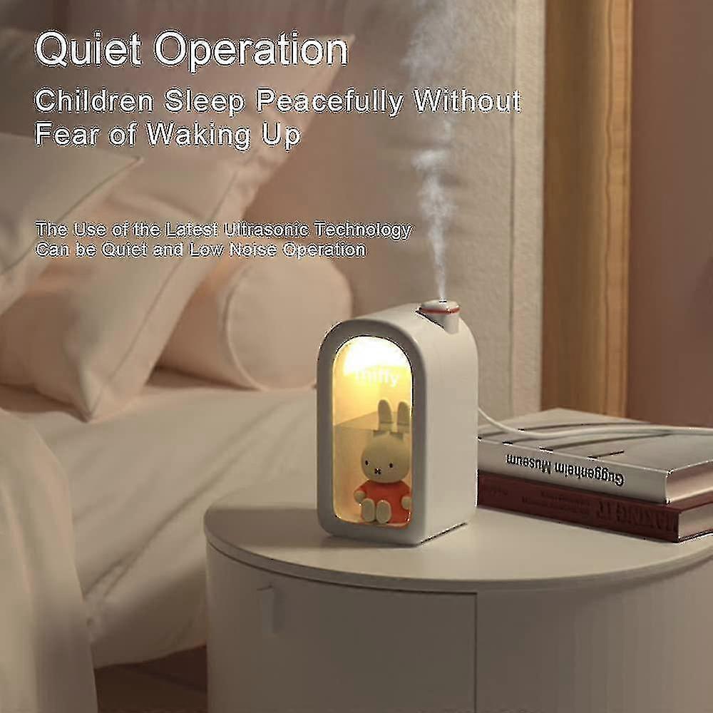 Humidifier Ultrasonic Quiet Humidifiers, Mini Cute Humidifier With