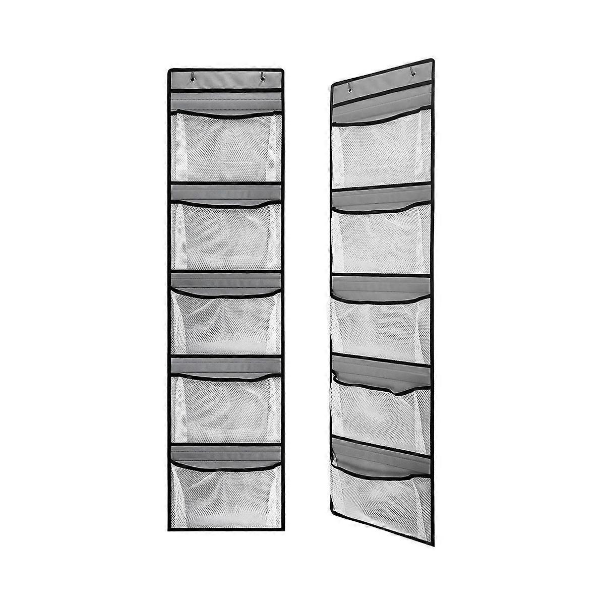 Over the Door Organizer with 5 Pockets Foldable Hanging Closet Storage Essentials Sundries Stuffed