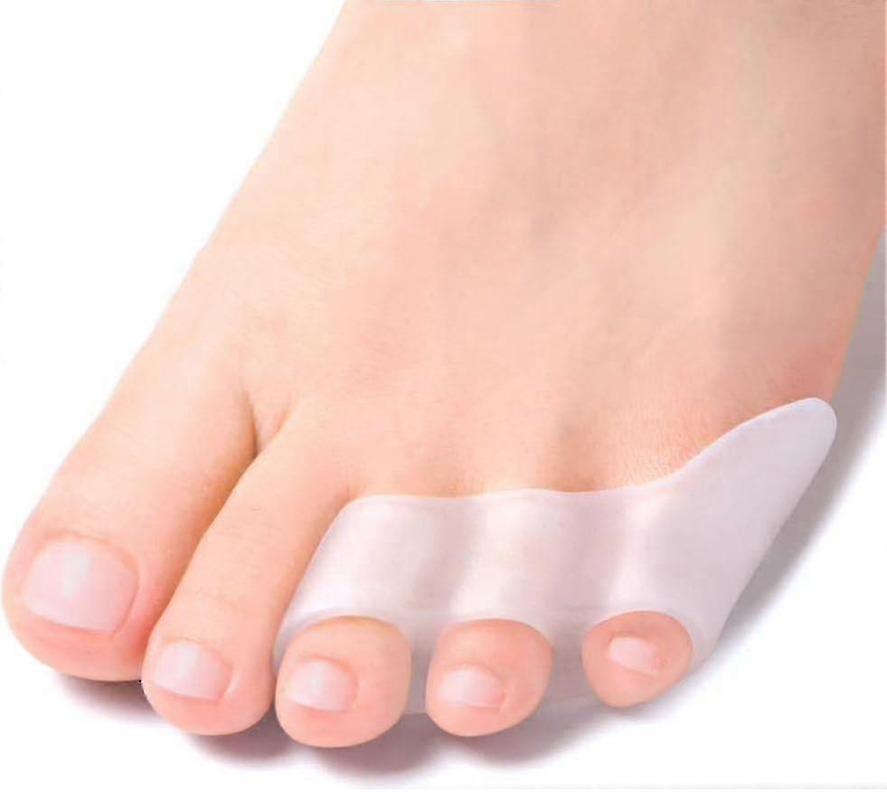 8pcs Gel Pinky Toe Separator, Three-holes Gel Toe Separators For Curled Pinky Toes, Overlapping Toe