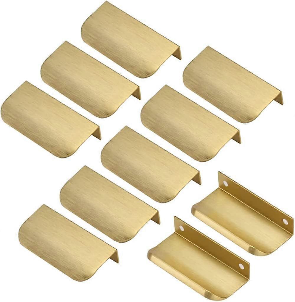 Poignée en or invisible, 10 pièces Poignée en or Poignée de meuble en or Poignée de meuble invisible Entraxe 64mm