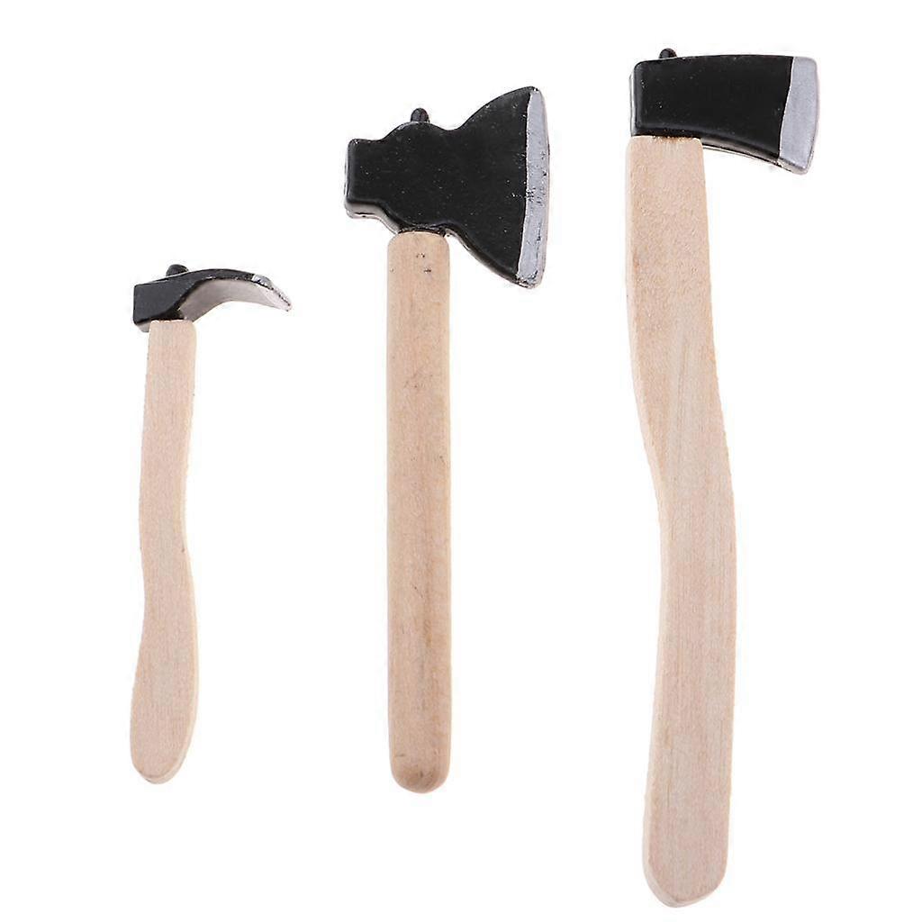 3pcs 1/12 Dollhouse Gardening Tools Set