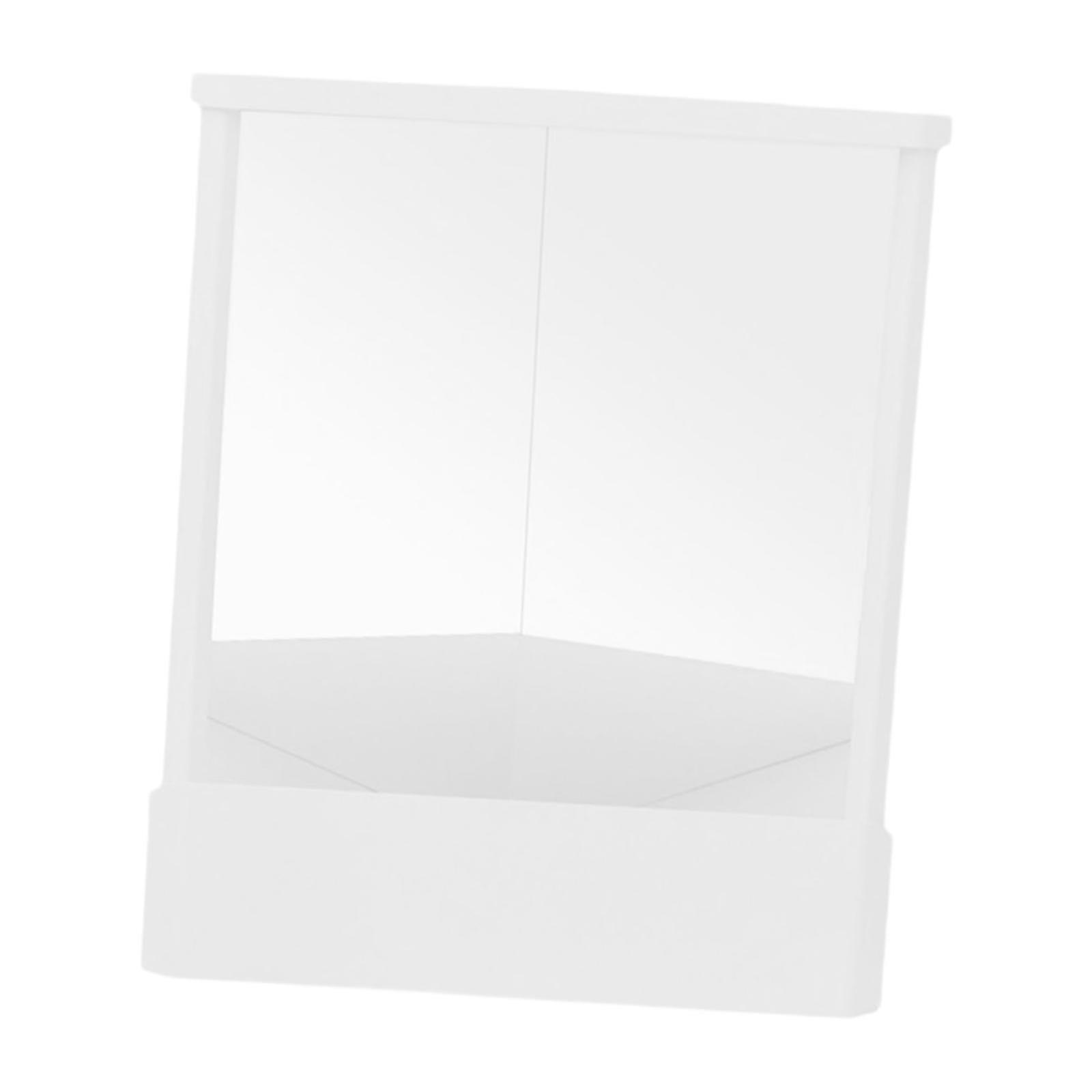 Miroir non réversible Miroir inversé à usage polyvalent pour commode Table de chambre blanc
