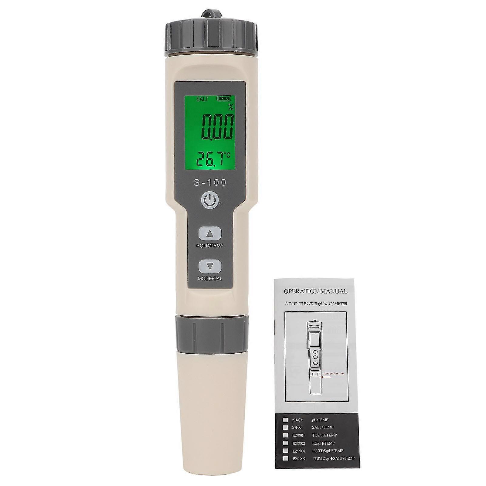 Aquarium Water Quality Tester - ECTDSSalinityTemperature Meter - Multi-Parameter Test Kit