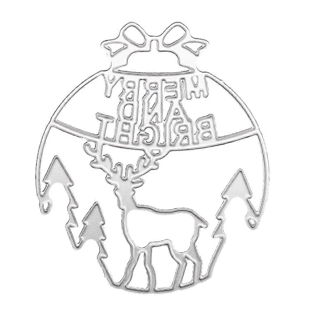 Delicate Christmas Die Cuts Template Irregular Shape Embossing Script Stencil