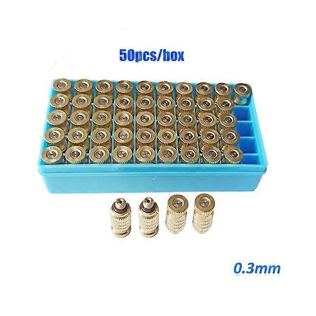 Brass Nebulizer Nozzles Garden Water Spray Fog Machine High Pressure Misting Head 10-24UNC Orifice 0.1MM To 0.7MM 50 Pcs