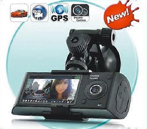 120 Degree Dual Lens GPS 3D G-Sensor 2.7" TFT LCD Car Video Camera DVR Recorder Dash Camera Cycle Recording R300