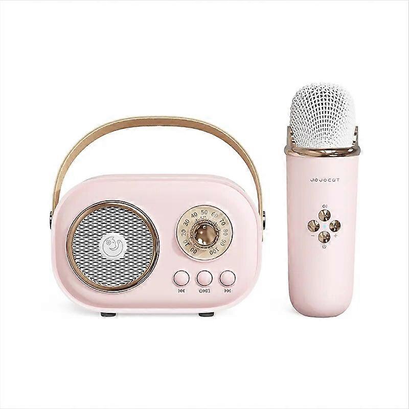 Mini Karaoke Bluetooth Speaker With Wireless Microphone Subwoofer Support TF Card Family KTV Outdoor Audio Components