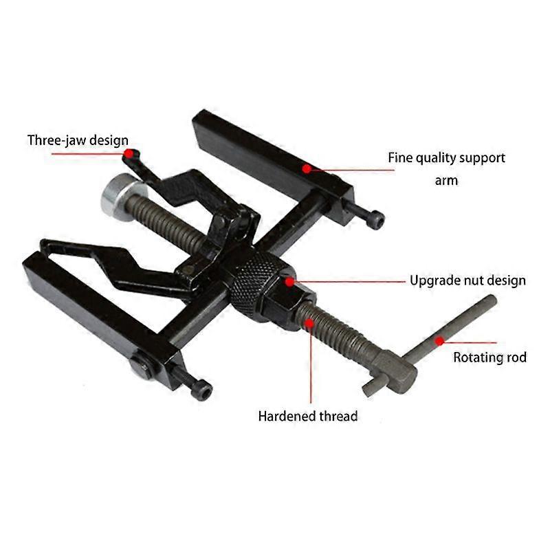 3 Jaw Pilot Bearing Puller Auto Motorcycle Bushing Remover Extractor Tool Internal Shaft Unloading Detainer Accessories Motorcycle Knee & Shin Guards