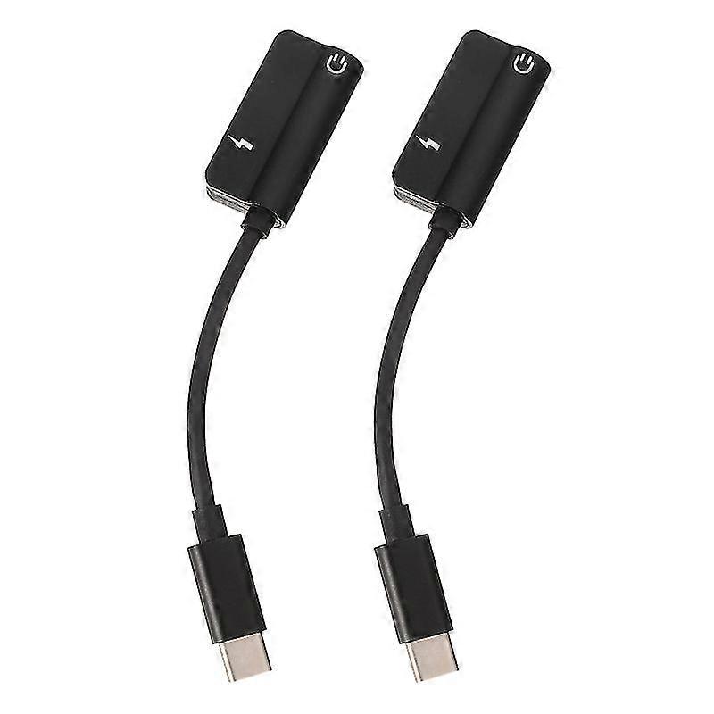 2pcs Type-c Headphone Adapter
