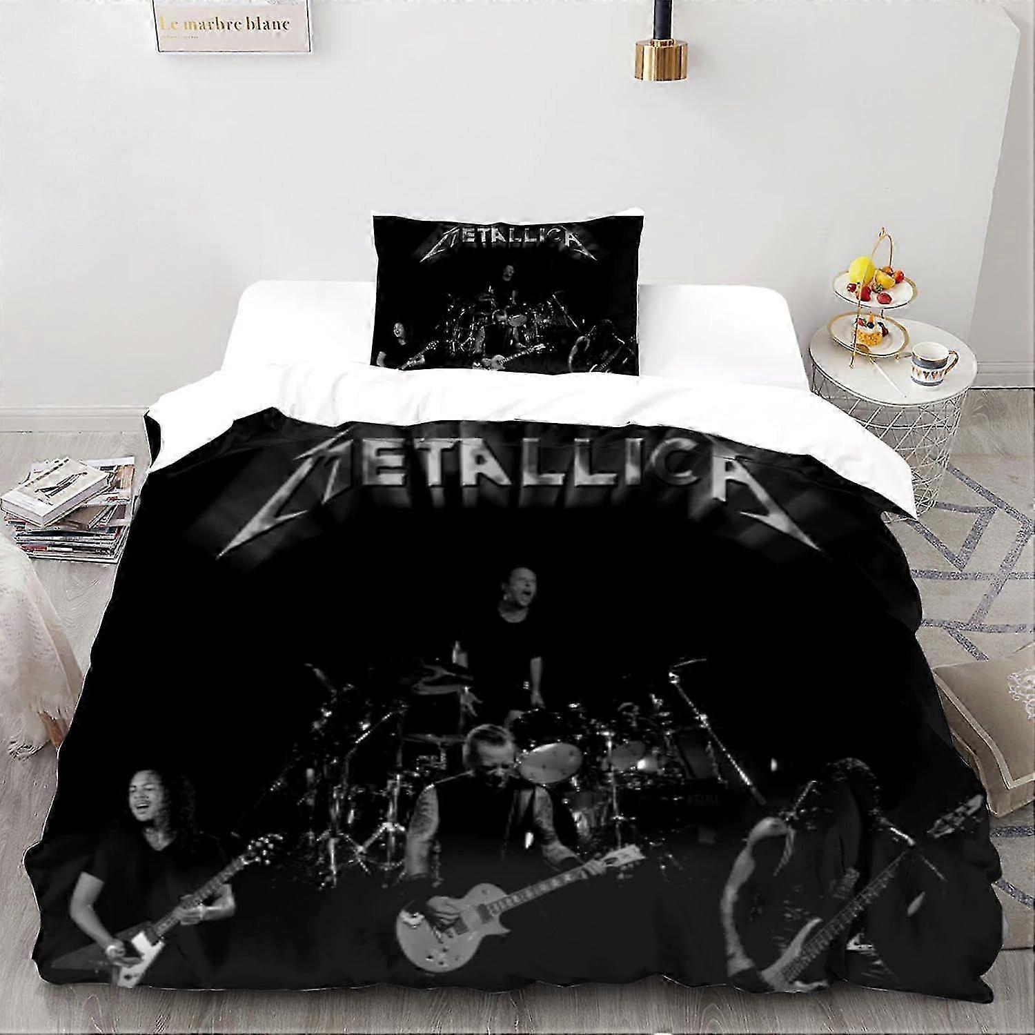 J1004 Bed Sheets 3D Iron Maiden Comforter Cover Set boys Print Bedding set Soft Microfiber Quilt Cover set with Zipper Closure Bed Sheets BBA1004
