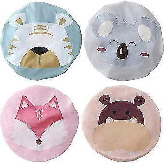 4 Pieces Hair Swimming Caps, Shower Cap For Women, Waterproof Hair Swimming Caps, Cute Cartoon Reusable Elastic Waterproof Swimming Caps For Women