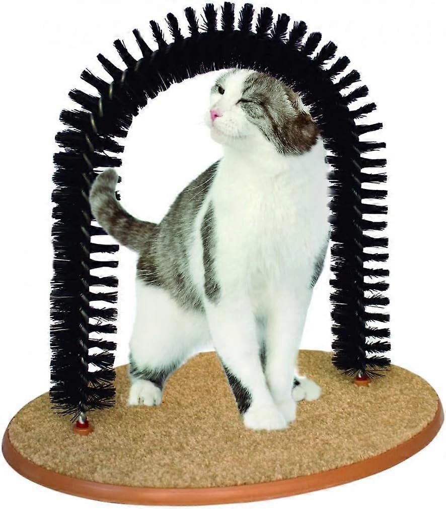 Scratching Post and Scraper 2 in 1 - Non-slip base, arch-shaped scraper + 1 bag of catnip