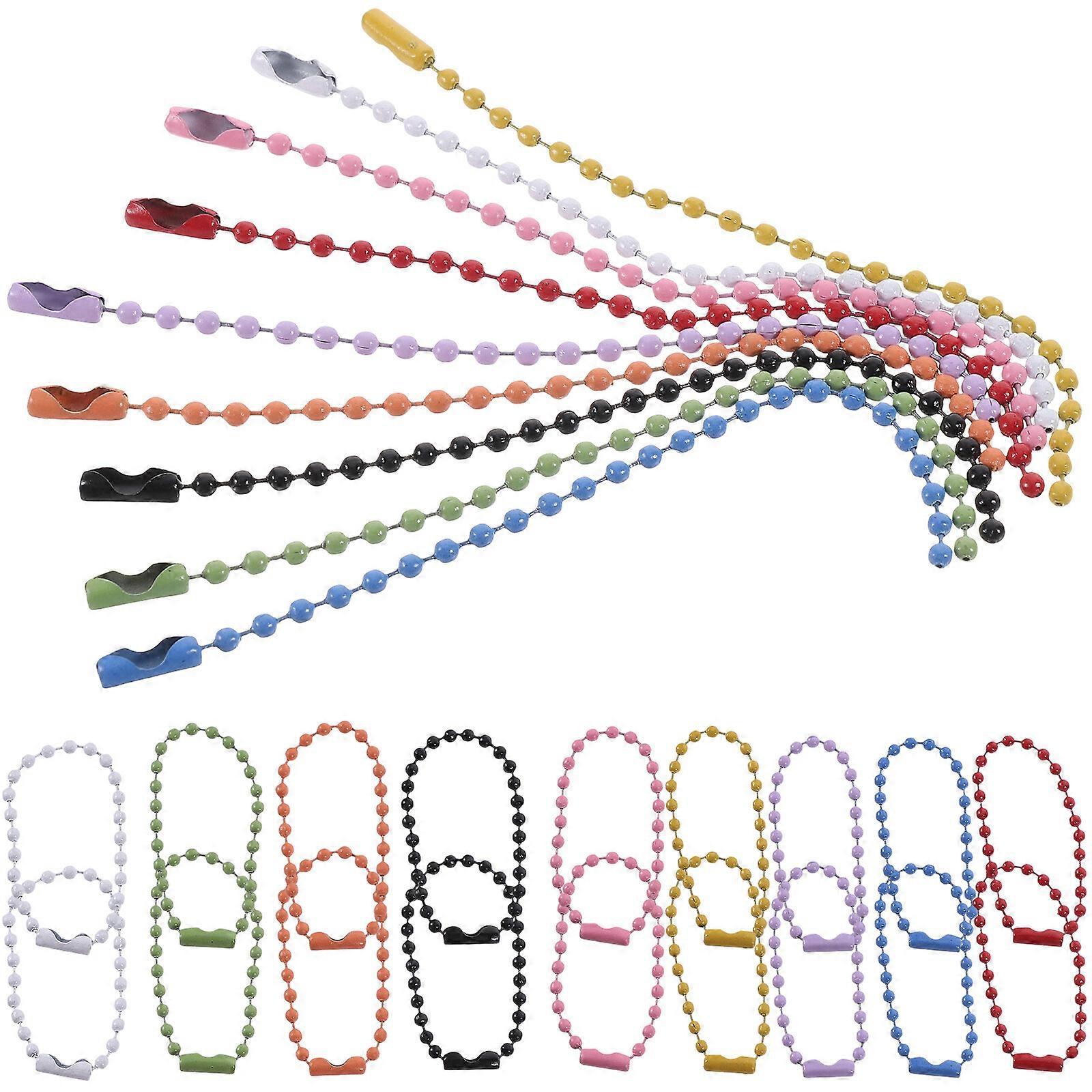 100Pcs Christmas Tree Pendant Chains Ball Bead Chains Tag Hanging Chains Tag Chain Ball Chains