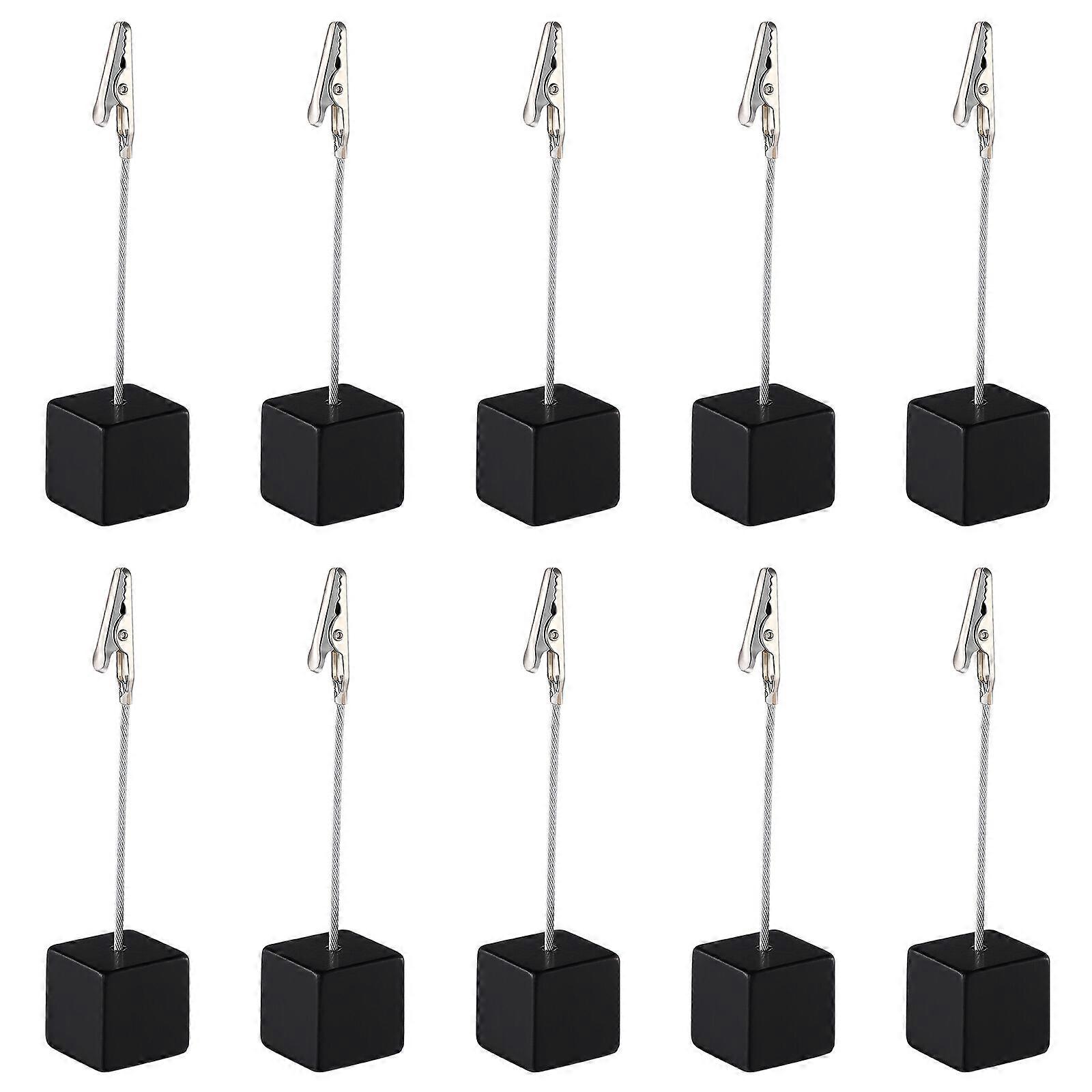 10 Pcs Square Stand Desktop Photo Stand Picture Holders Tables Paper Clip Holder