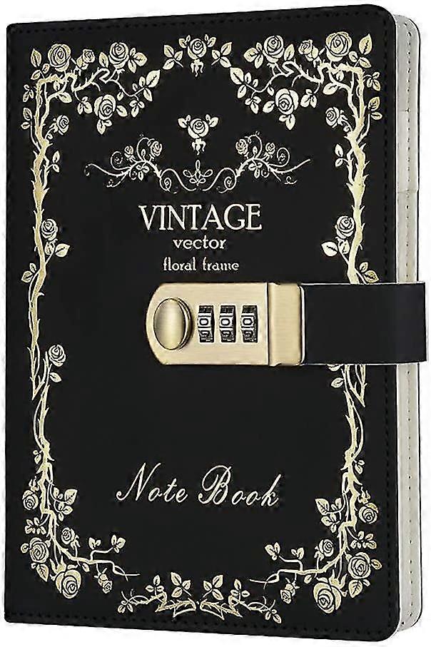 Notepad With Combination Lock Cards Pen Holder-MXBC