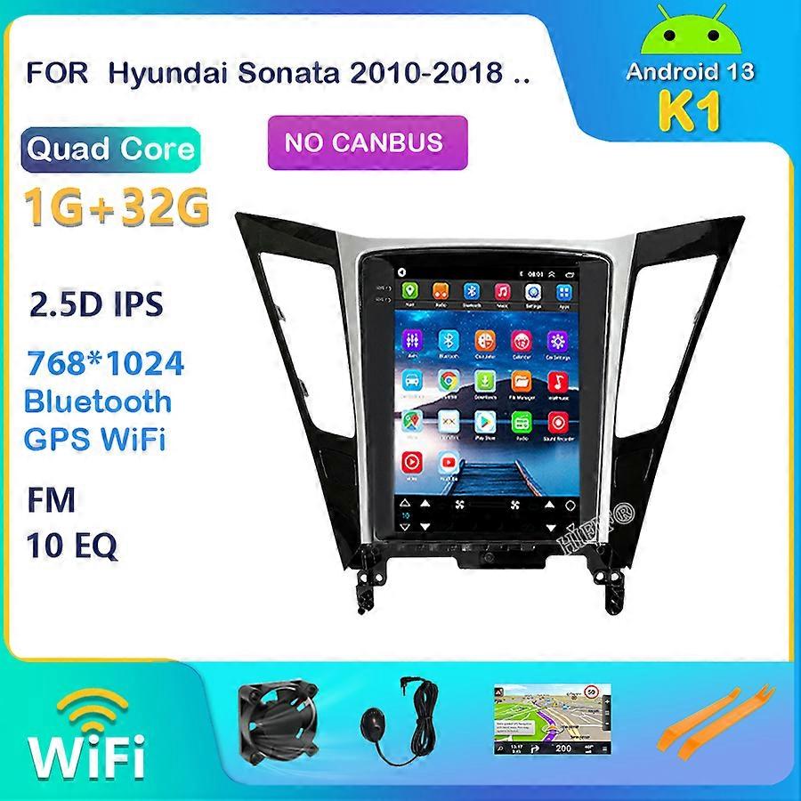 DSP Android 13Car Radio For Hyundai Sonata 8 YF 2010-2015 Multimedia Tesla Vertical Screen Navigation BT GPS 2 DIN DVD
