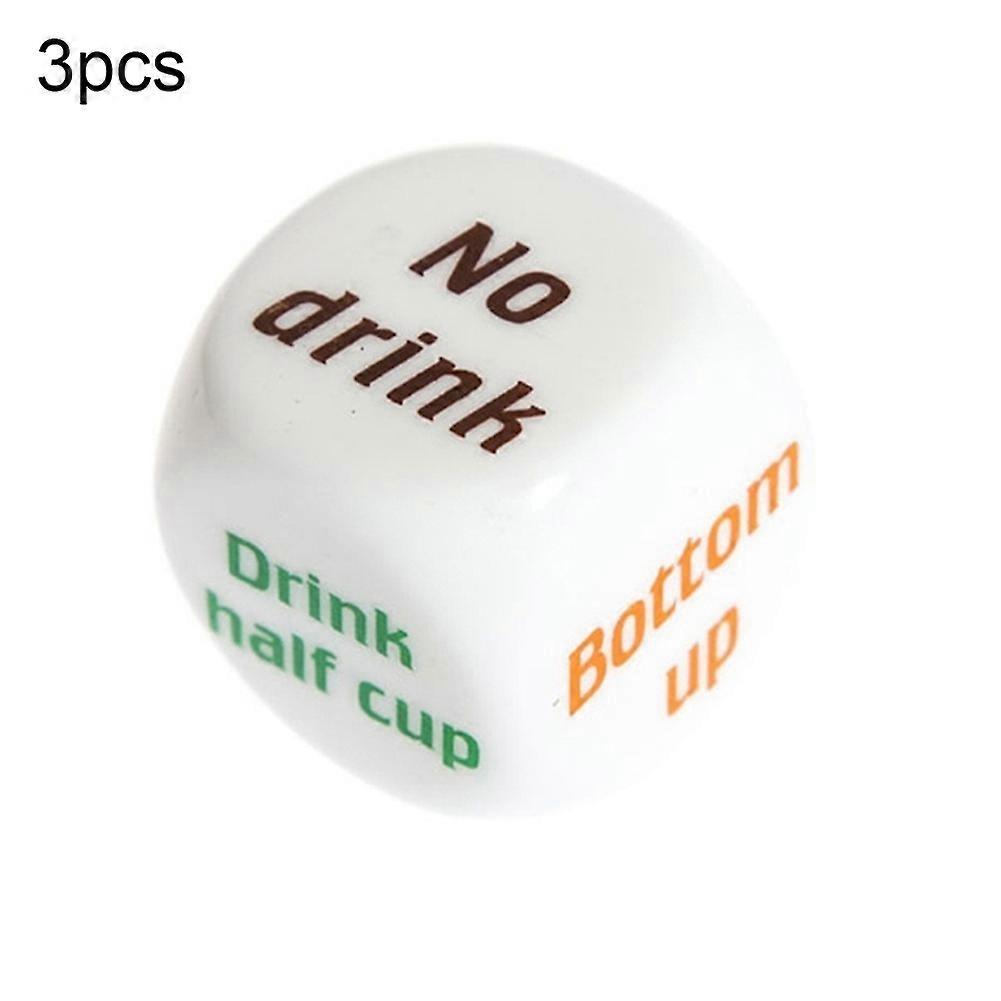 3Pcs/Set Funny Drinking Sip Dice Roll Decider Game Party Bar Pub Club Toy Gift JIKAIX