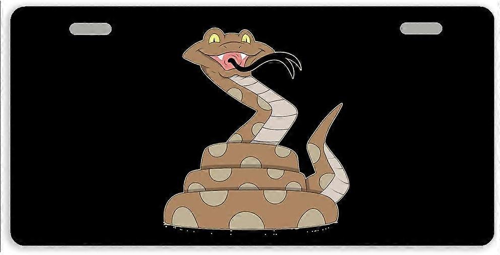 Tampa de Placa de Licença de Carro de Metal Snake Auto Tag com 2 Furos 11,8 x 6,1 Polegadas