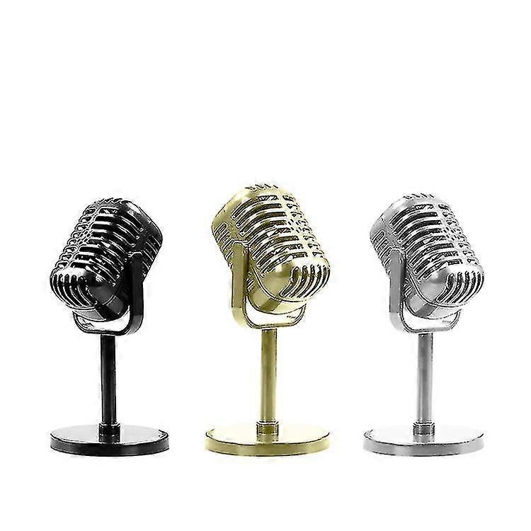 Simulation Classic Nostalgic Microphone Fake Microphone Model Photography Posing Props Shooting Ornaments Vintage Microphone Props