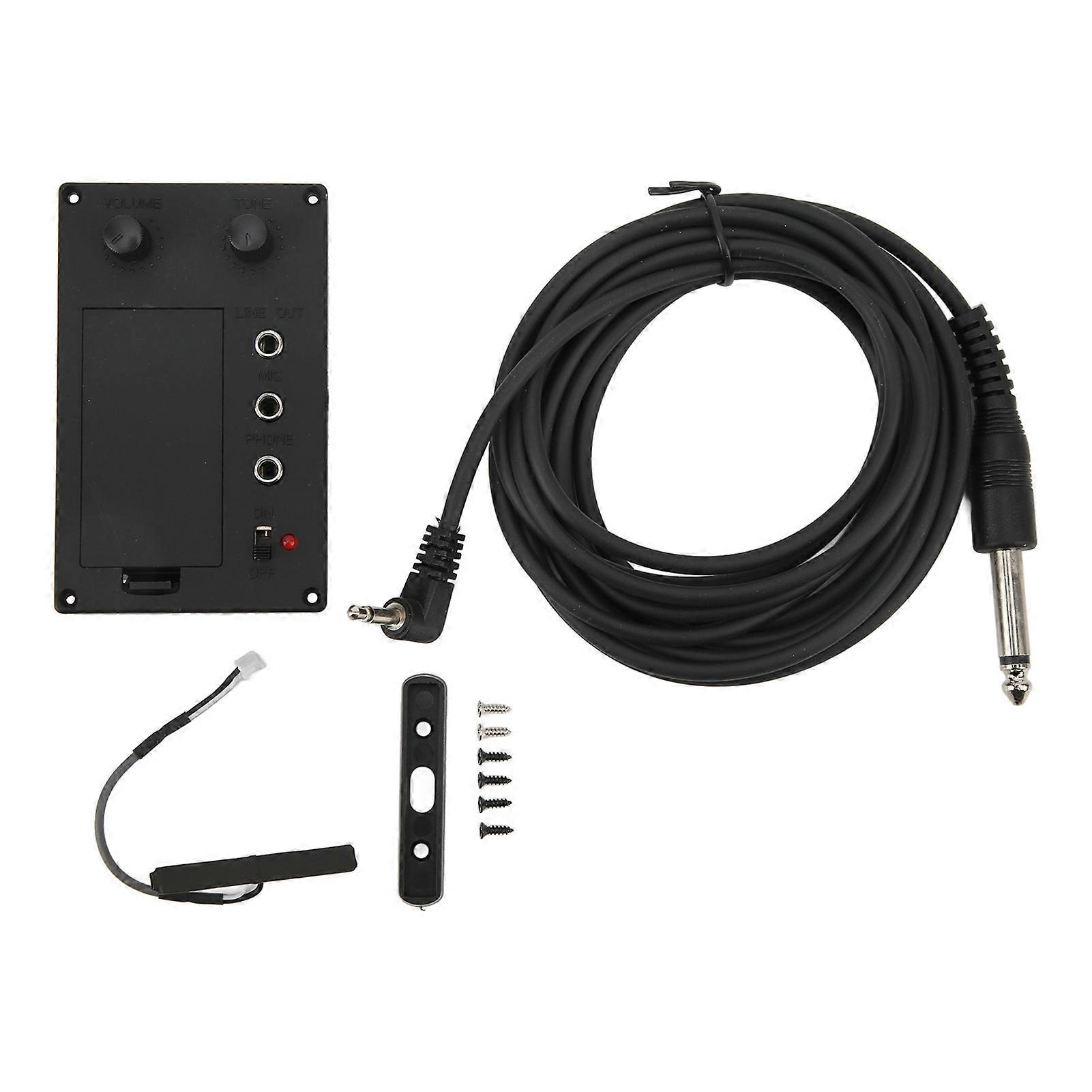 Βιολί Pickup Ρυθμίστε Soundstage Silent Operation Metal Plastic Pickup Accessory Μαύρο