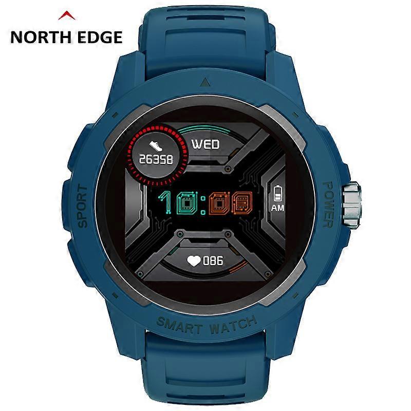 NORTH EDGE Mars 2 Smart Watch IP68 Heart Rate Oxygen Pressure Blue