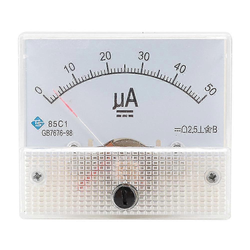 Dc0-50ua Ammeter Analog Current Panel Pointer Type Ammeter Head Meter For Circuits Cnc Machine Tool