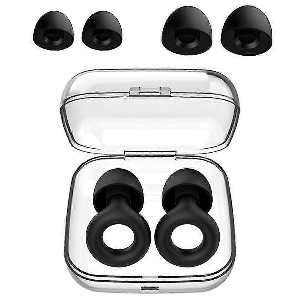 Ear Plugs for Sleep,Reusable Soft Silicone Earplugs Hearing Protection,Earplugs with Box for Noise Reduction Noise Sensitivity