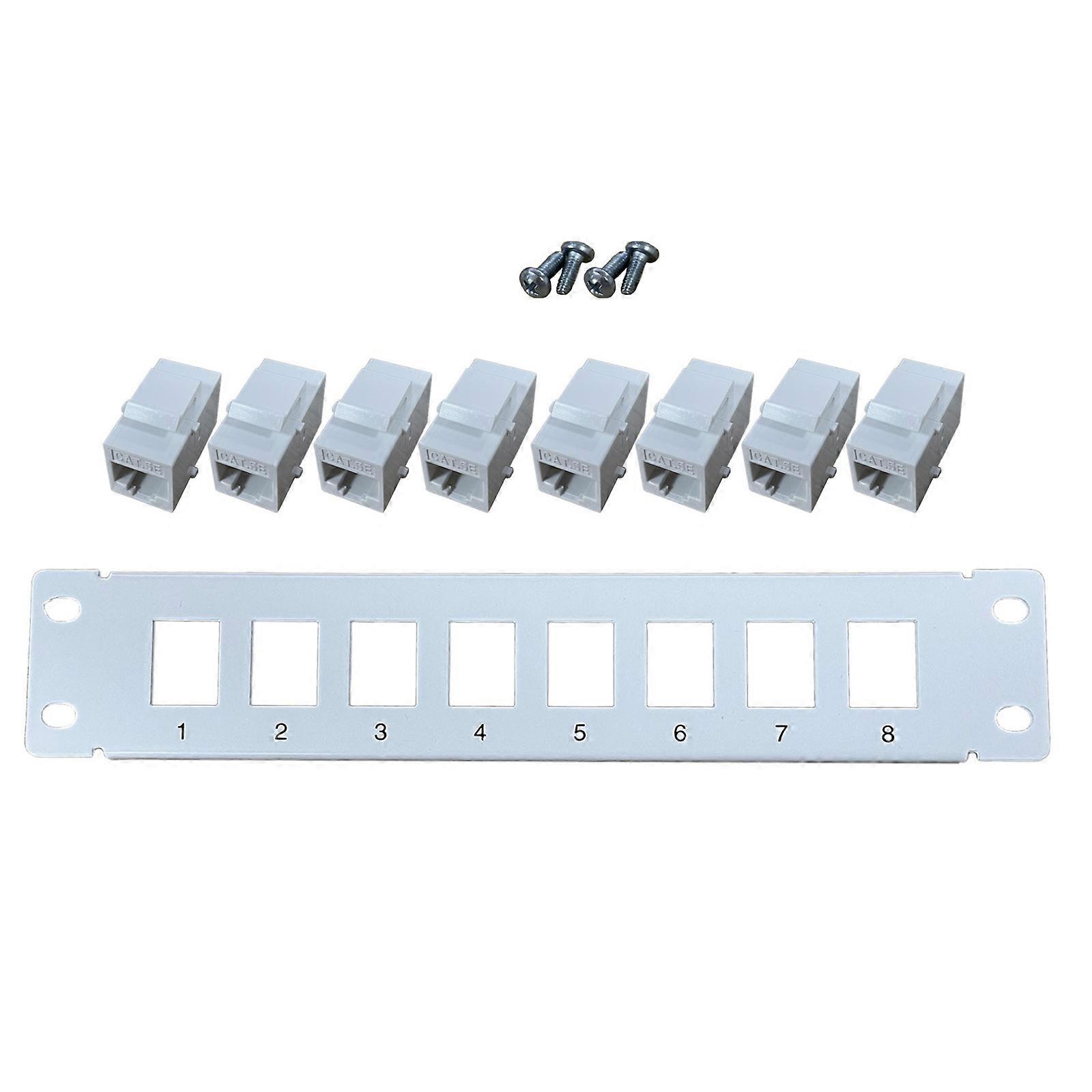 Wallmount /Rackmount 1U Ethernet Patch Panel Punch Down Block for CAT5e Cabling