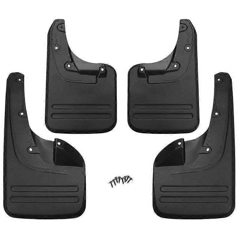 4X Front & Rear Mud Flaps Splash Guards- for 2005 - 2014 Plastic Direct Bolt Installation Exterior