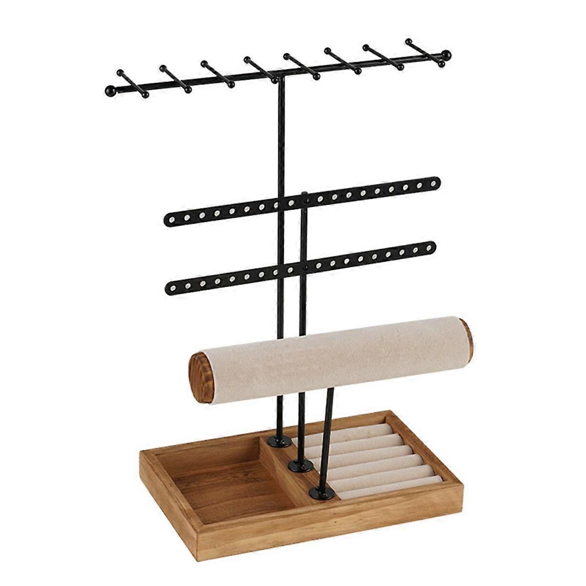 Multifunctional Jewelry Rack Earring Storage Box Bracelet Necklace Display Stand Earrings Necklaces