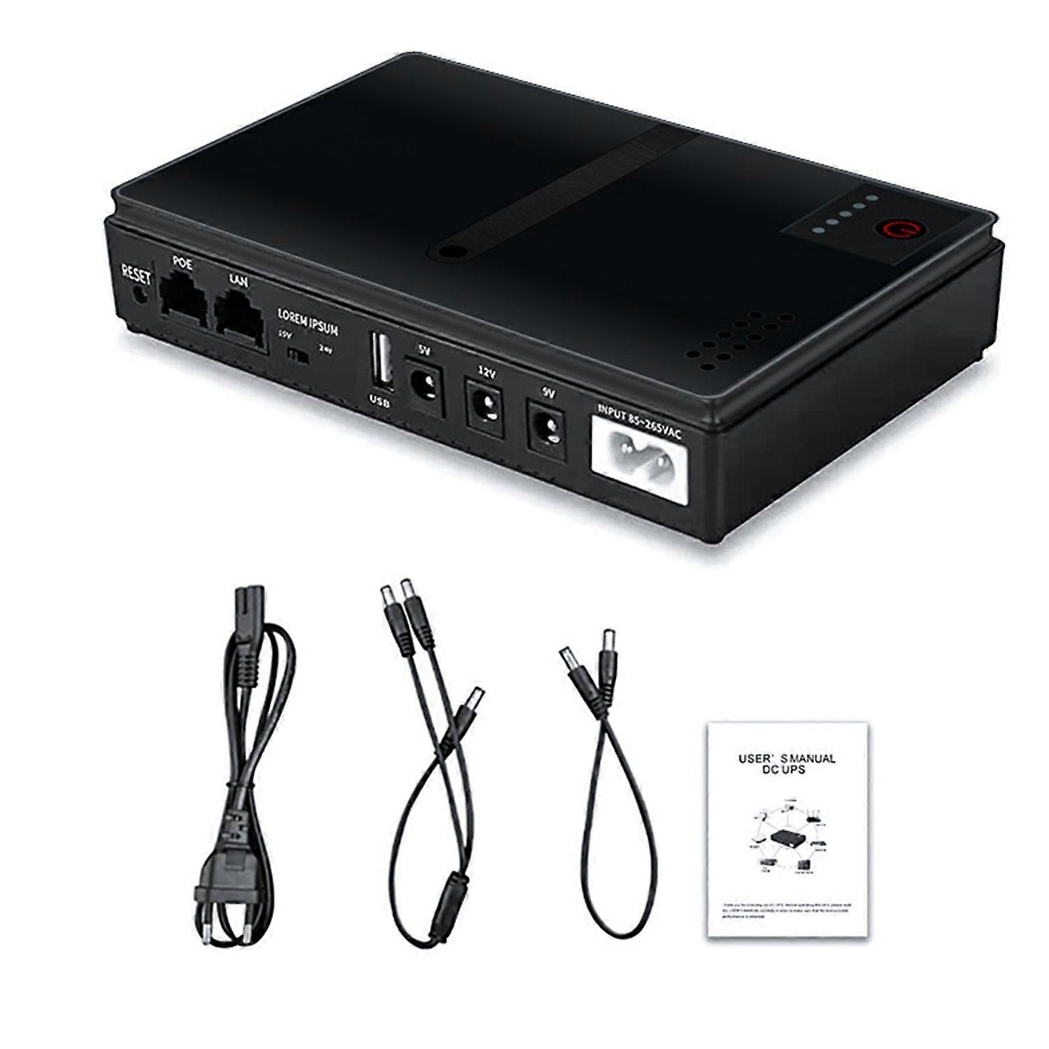 UPS Uninterrupted Power Supply Mini Battery Backup Multi-Output Design Flame Retardant Portable