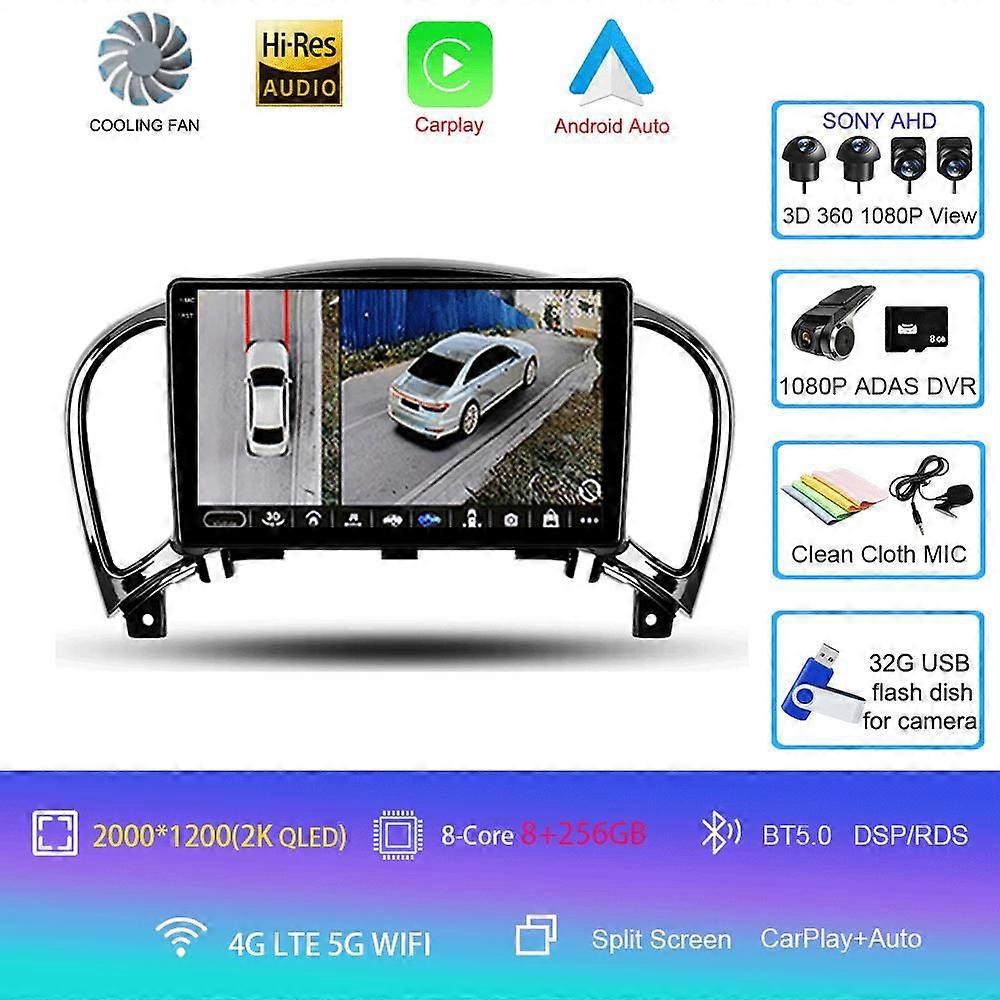 Video Dsp Radio Android 14 Navigation Multimedia Player For Nissan Juke Yf15 2010 2011 2012 2013 2014 Carplay Auto Stereo Dvd Bt
