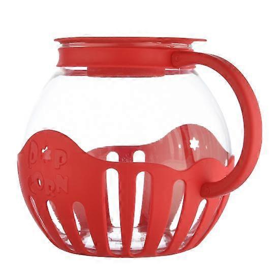 Glass Microwave Popcorn Popper 3-in-1 Multifunctional Jar with Silicone Lid for Family Party High Temp Resistant BPA-Free