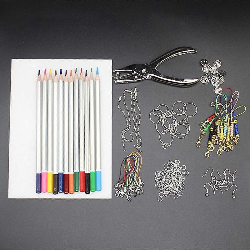 Color Pencil Heat Shrink Sheet Set Simple Operation Pencil Heat Shrink Sheet Pack for Home DIY Mater