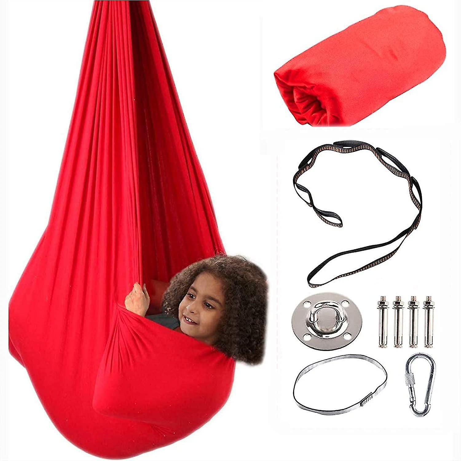 Balançoire Sensorielle élastique Violette - Hamac Lycra Pour Intérieur/extérieur, Intégration Sensorielle, Autisme, Relaxation