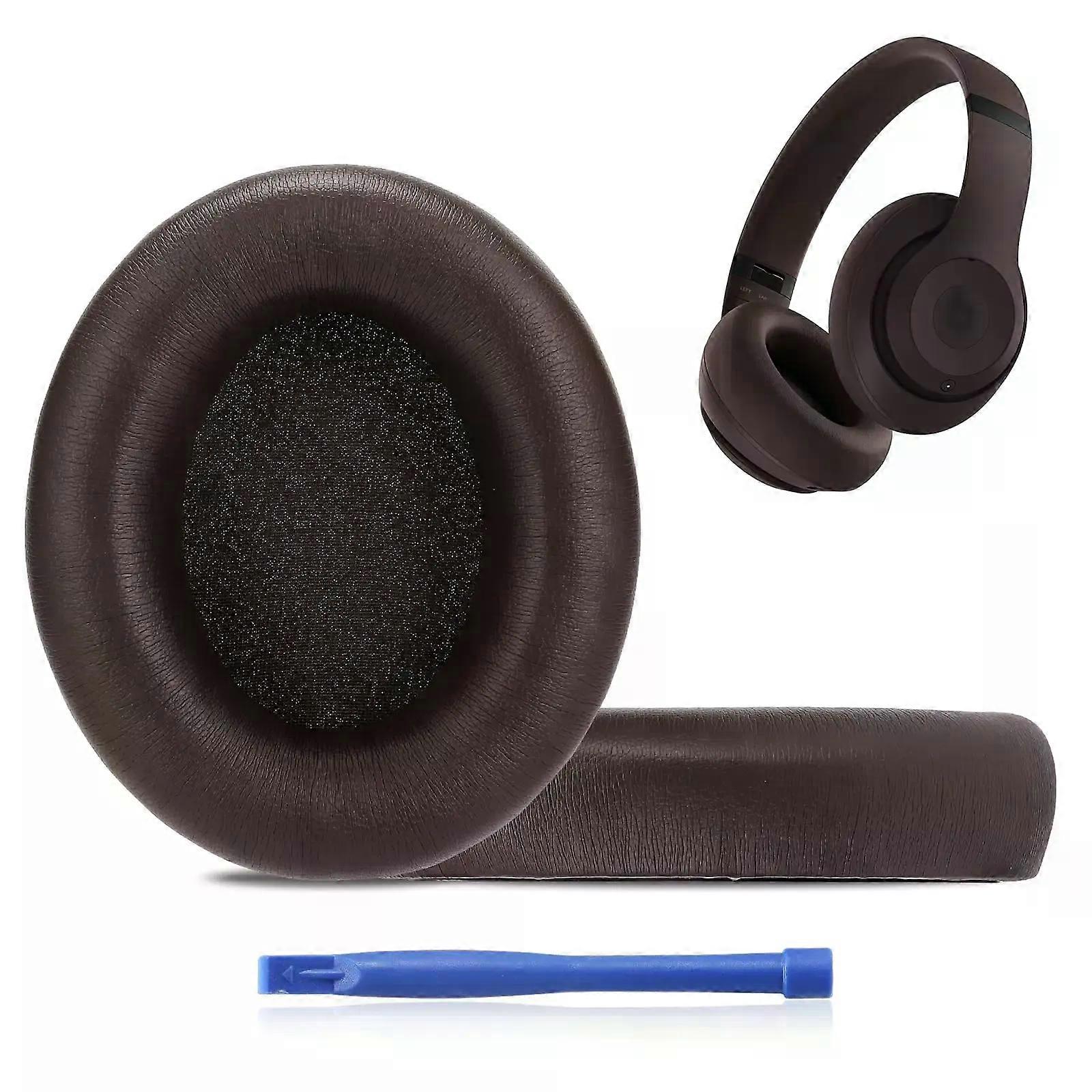 FSW Replacement Ear Pads for Beats Studio Pro, Ear Cushions Earpads Replacement, High-Density, Shock-Absorbing Foam,Protein Leather