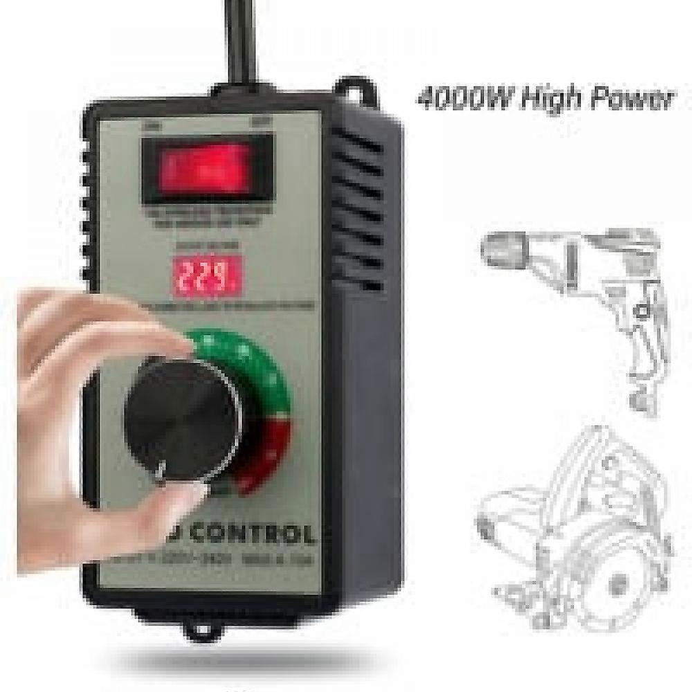Speed Controller, Electronic Digital Display Governor, Suitable for Hand Drill/Polisher/Blower, Stepless Speed Control Switch