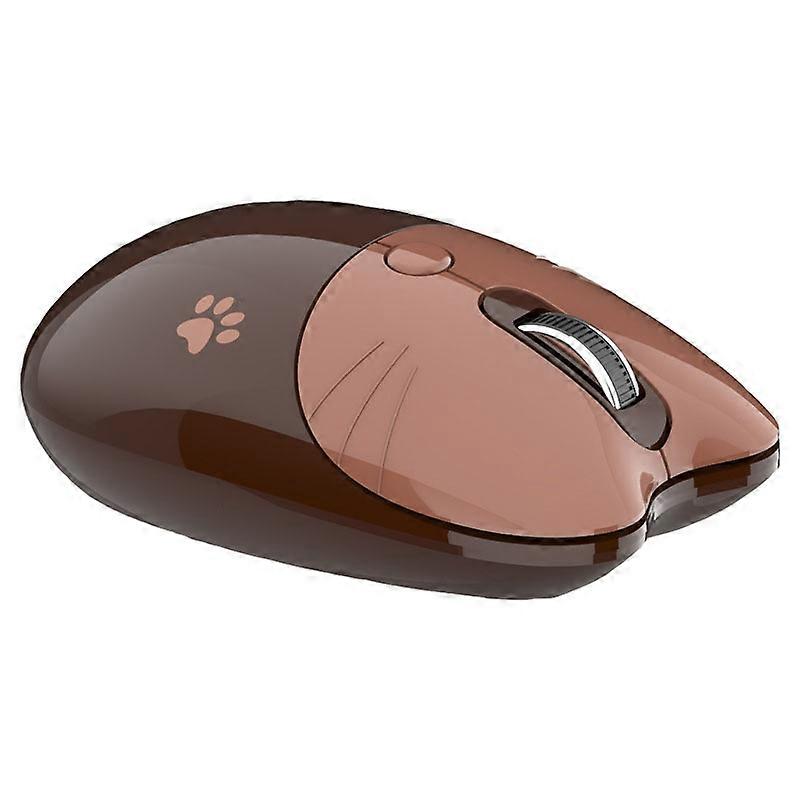 M3 3 Keys Cute Silent Laptop Wireless Mouse, Spec: Bluetooth Wireless Version (Brown)