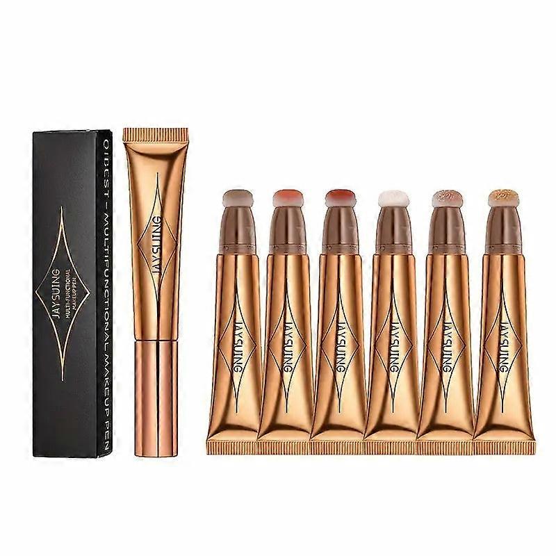 Nnetm Waterproof Highlighter Contour Creamy Liquid Stick Cushion - All-in-one Contour, Blush, And Highlight Makeup Awo09575