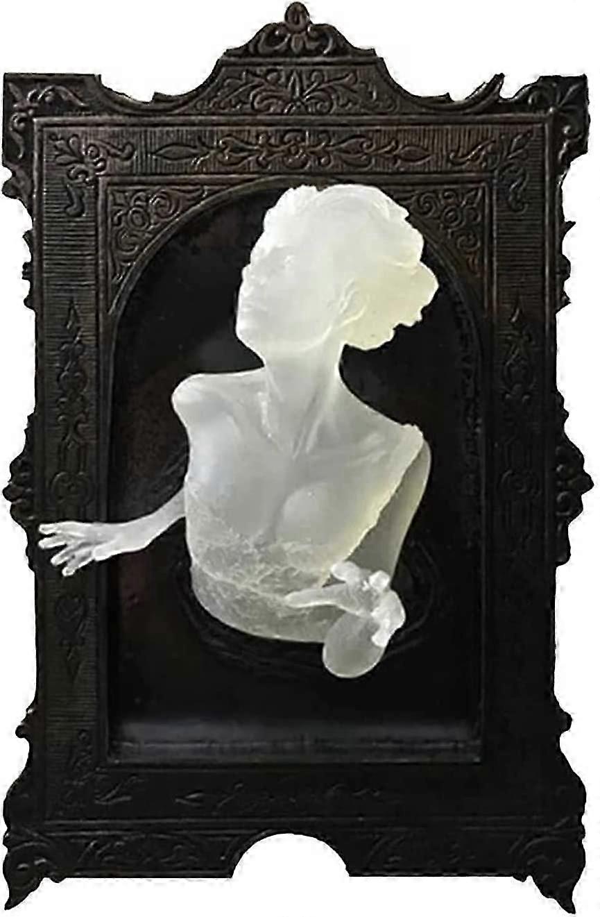 Ghost In The Mirror Wall Decor - Φωτεινό άγαλμα καθρέφτη φάντασμα, Halloween διακοσμήσεις, στοιχειωμένο σπίτι (ΓΥΝΑΙΚΑ)