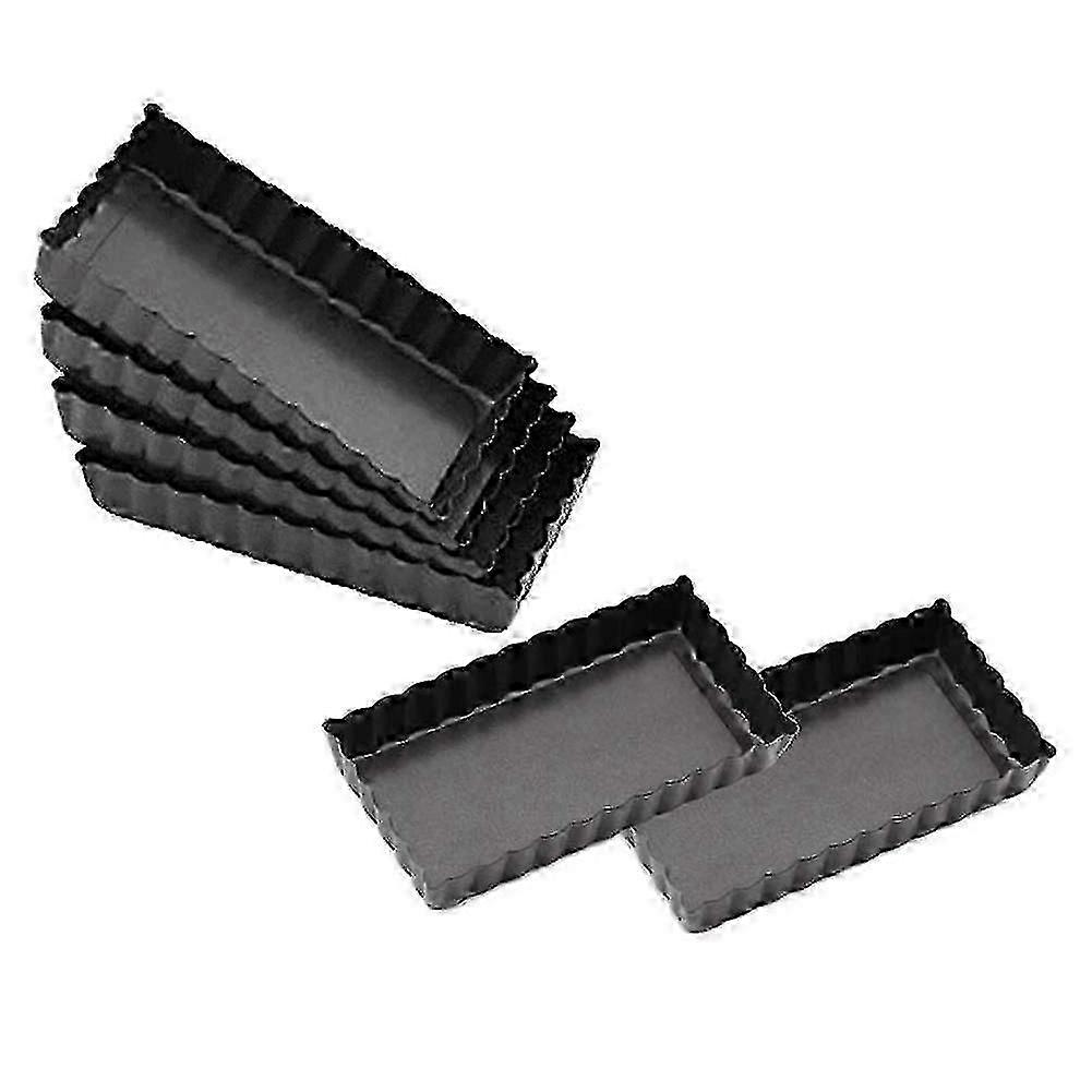 Mini Tart Pan Square 4 Inch with Removable Bottom Quiche Pan Nonstick Quiche Pie Pan 6 Pack for Bak
