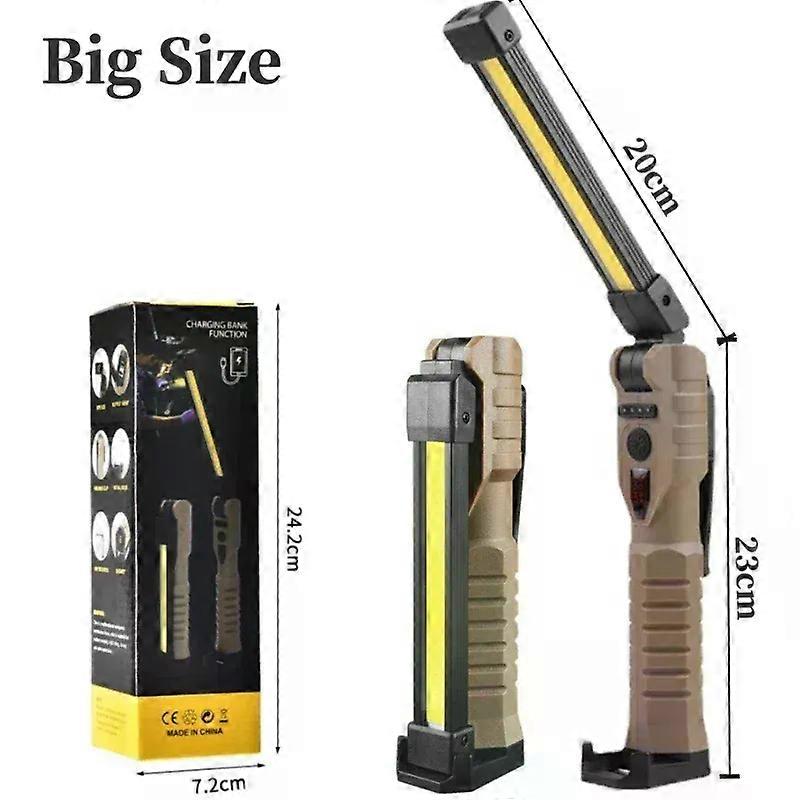 LED Emergency Floodlight COB Folding Work Lamp Strong Magnet Strong Light Emergency Flashlight Type C Car Service Lamp