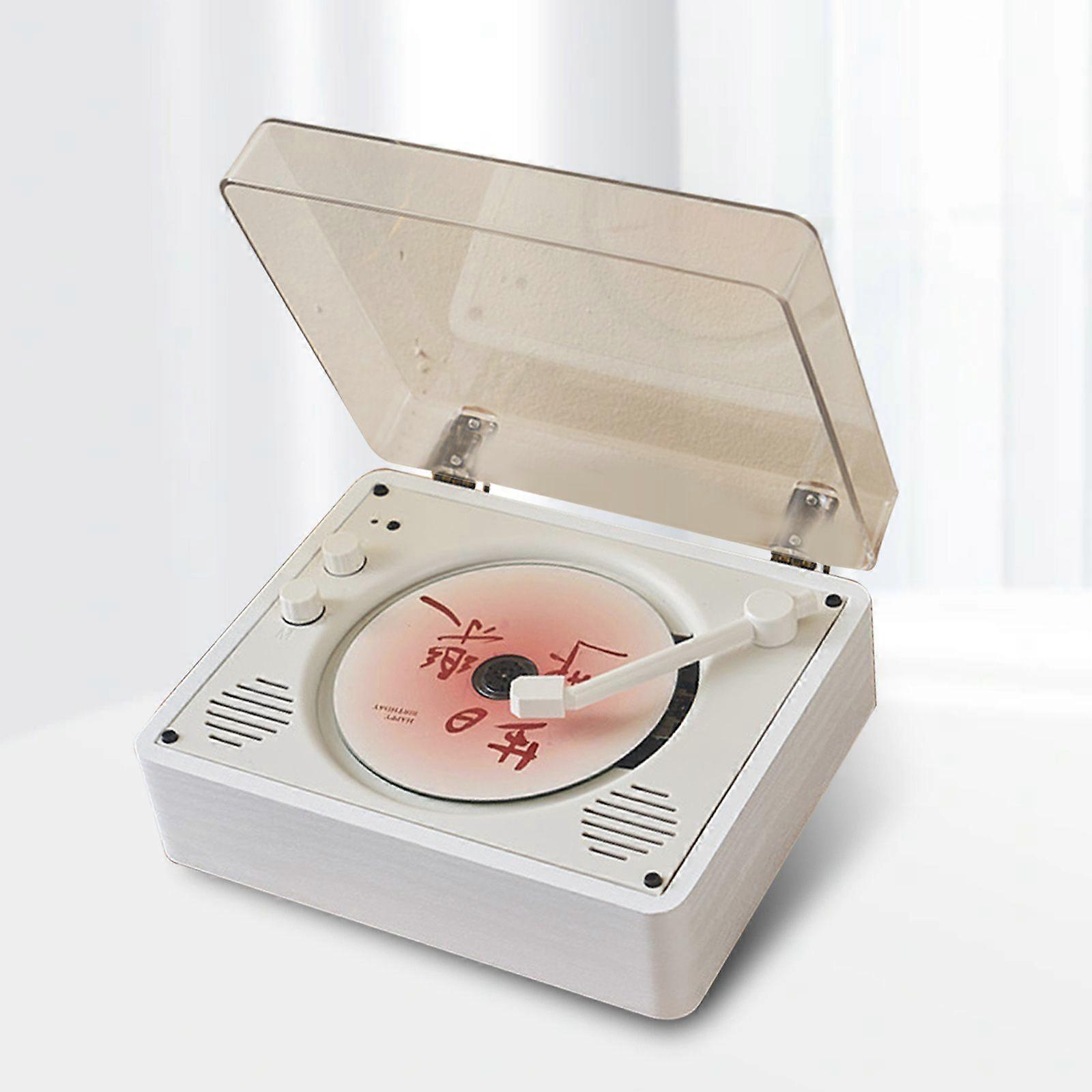 Bluetooth CD Player Disc Player (White) with Built in Speaker Enables Lossless