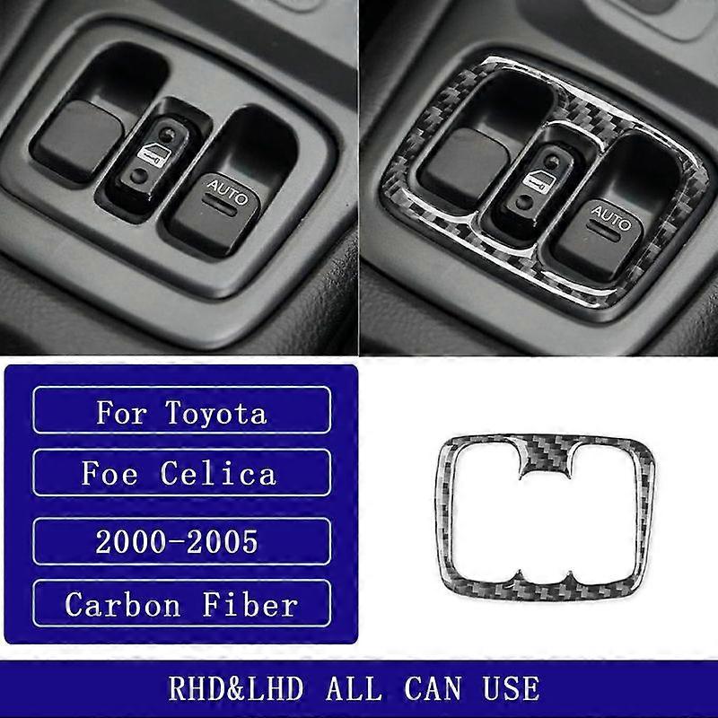 συμβατό για Toyota Celica 2000-05 Παράθυρο από ανθρακονήματα Διακόπτης διακόπτη πίνακα ελέγχου αξεσουάρ διακοσμητικό αυτοκόλλητο