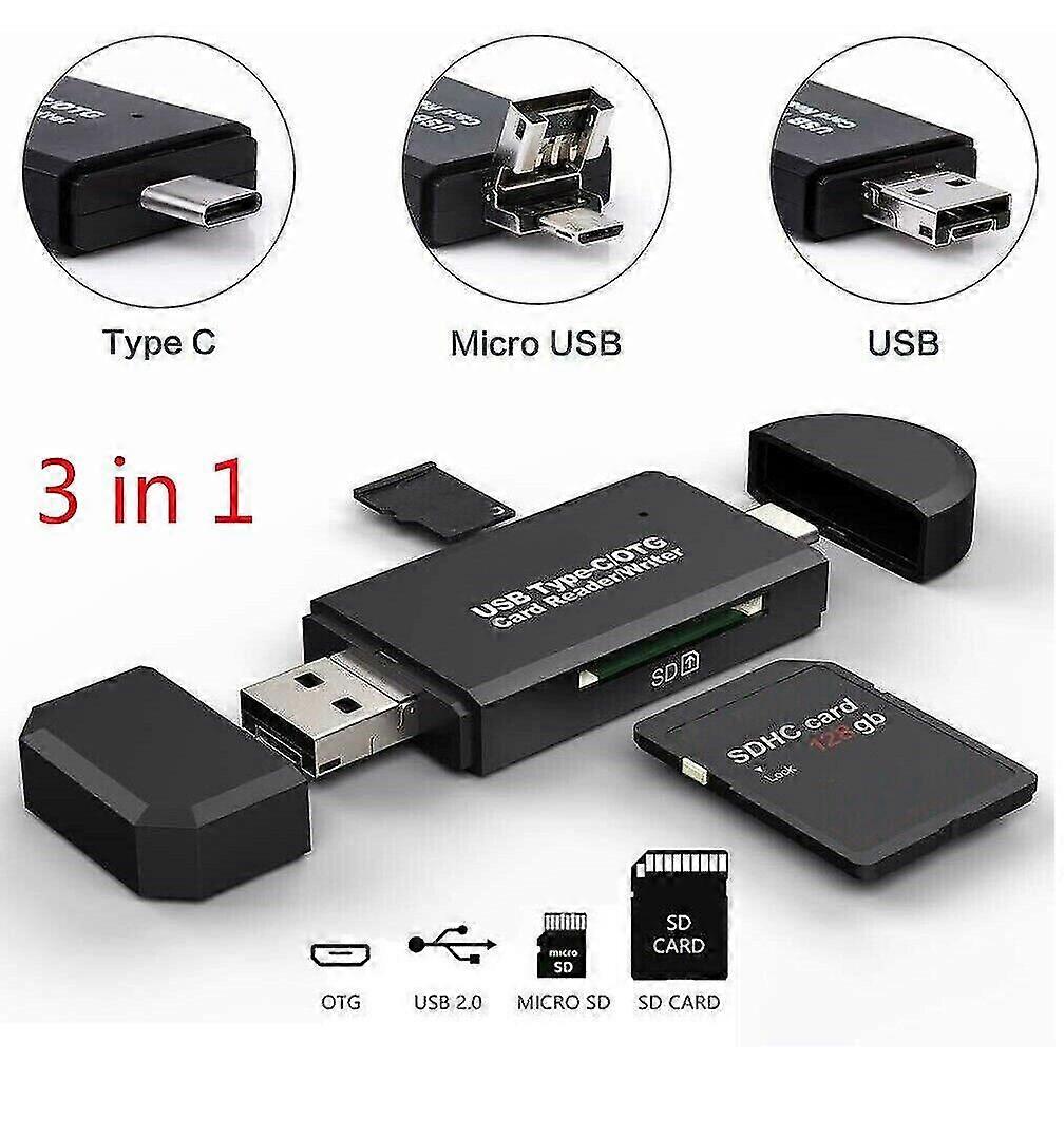 Tipo C Micro USB leitor de cartão de memória SD TF OTG Adapter para computador portátil móvel