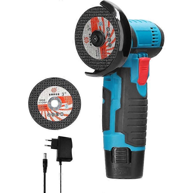 12 V kleiner wiederaufladbarer kabelloser Handwinkelschleifer mit 2 Sägeblättern, eine Ladung, europäischer Standard QPUION